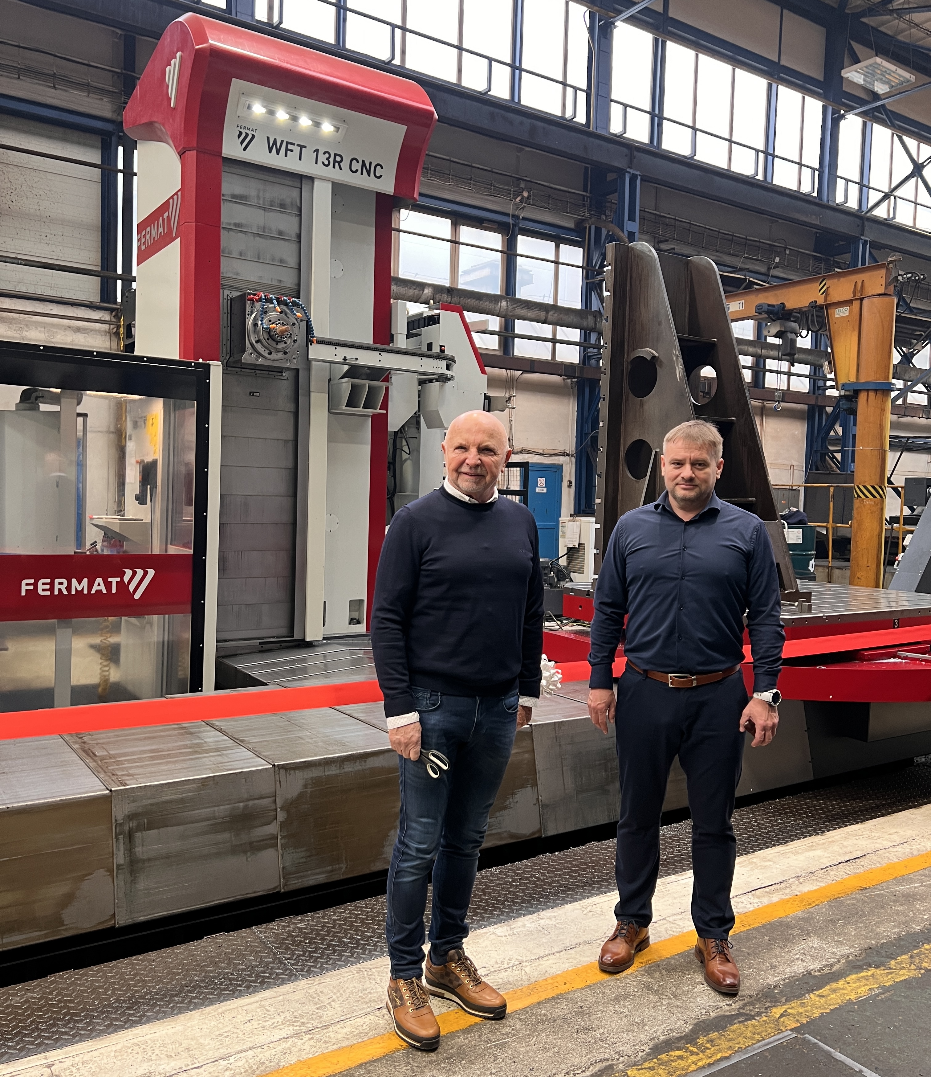 Přestřižení pásky k novému CNC centru ve Strojírnách Prostějov
